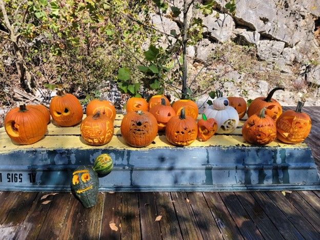 Underwater Pumpkin Carving