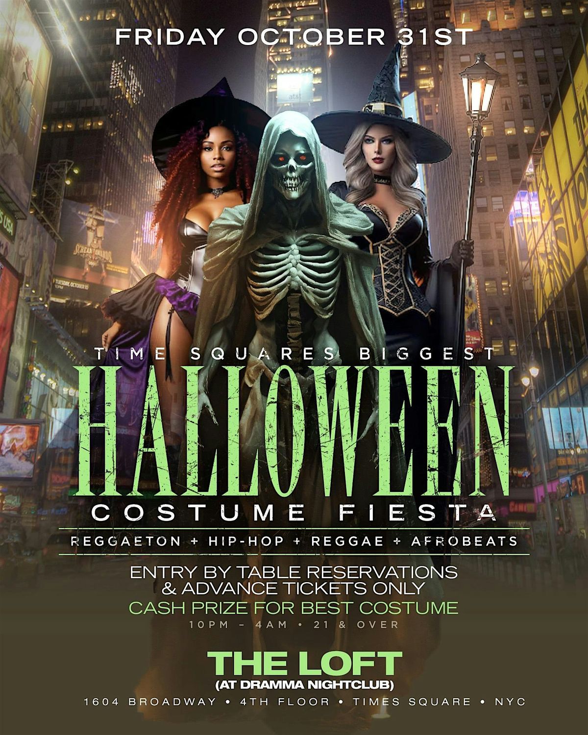 Times Square\u2019s biggest Halloween Costume Fiesta @ the LOFT (inside DRAMMA)