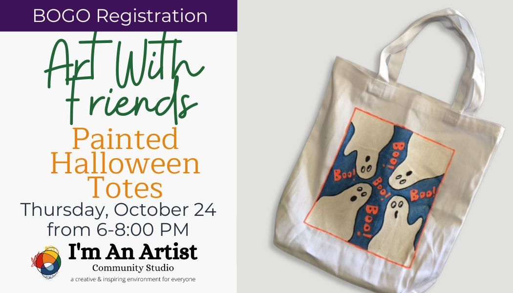 Art With Friends- Painted Halloween Totes