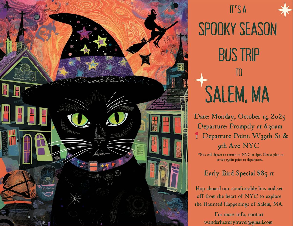 Spooky Season Bus Trip from NYC to Salem, MA 10\/13