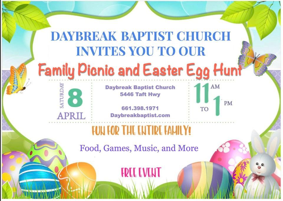 Family Picnic and Easter Egg Hunt Daybreak Baptist Church