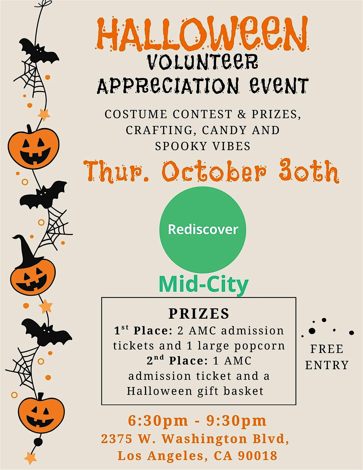 Halloween Volunteer Appreciation Event