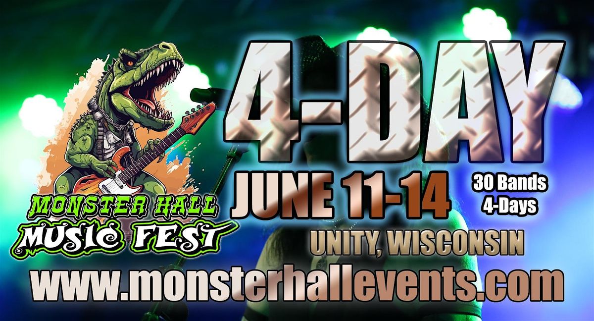 Monster Hall Music Fest June 11-14, 2025! 4-Day GA Ticket! 18+ Shpw!