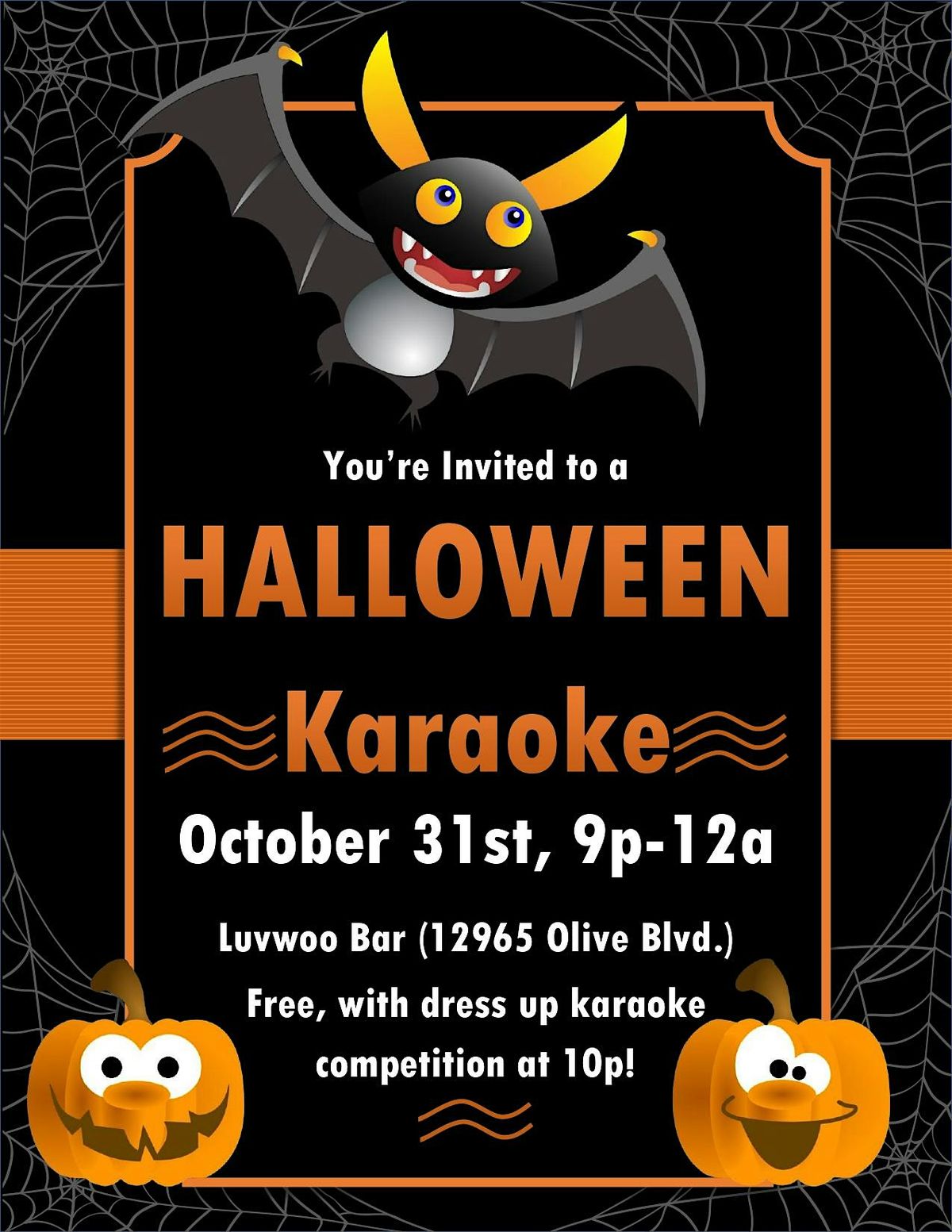 Halloween Karaoke Competition at Luvwoo Bar (FREE)