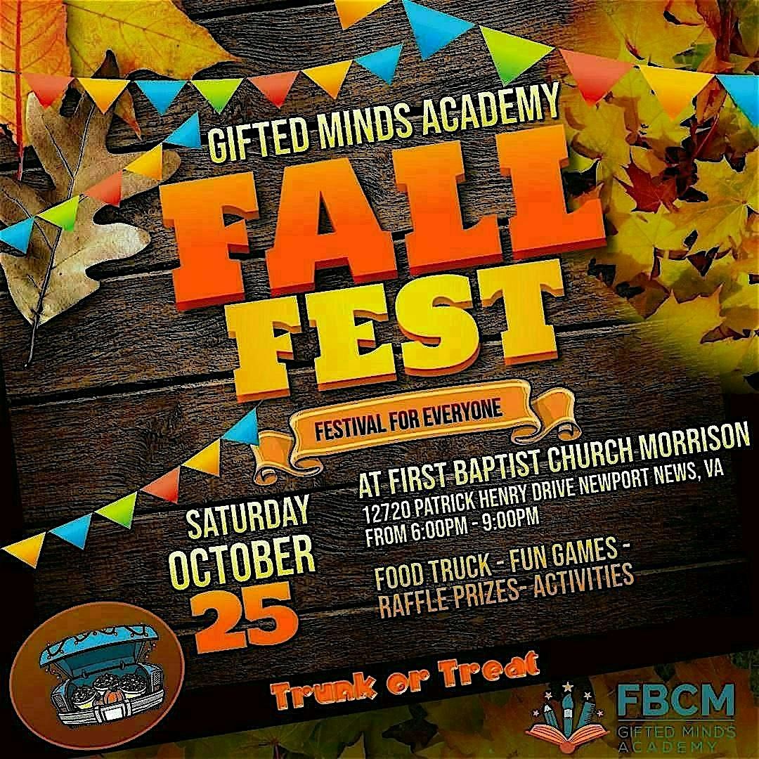 Fall Festival Trunk or Treat (Costumes Welcomed)