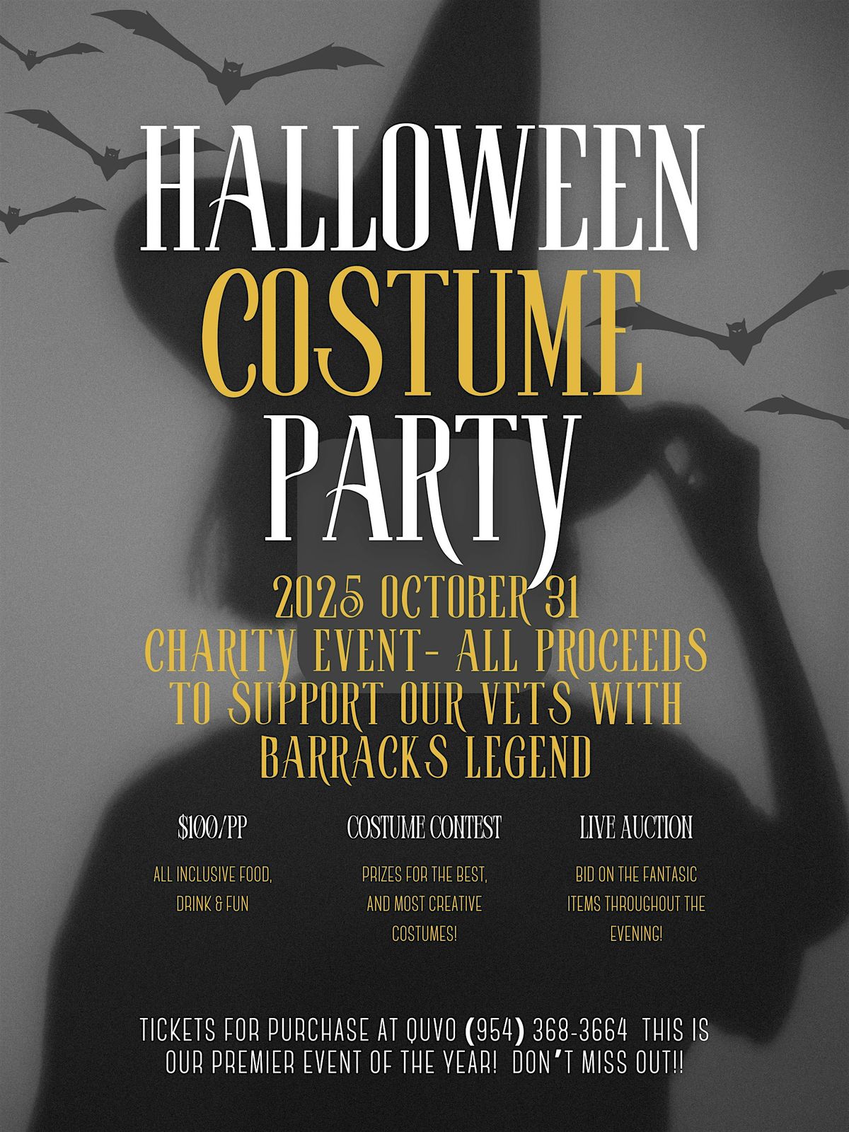 Quvo Tacos & Craft Beer Charity & Costume Party for Barracks Legend Vets