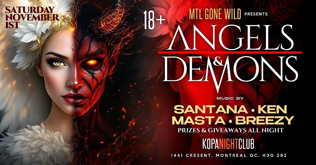 ANGELS & DEMONS-2 ROOMS 2 VIBES-SATURDAY NOVEMBER 1ST@KOPA NIGHTCLUB
