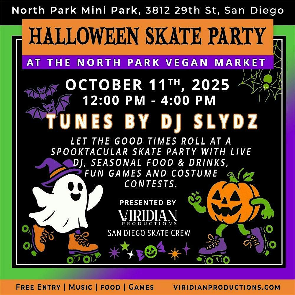 Halloween Skate Party at the North Park Vegan Market