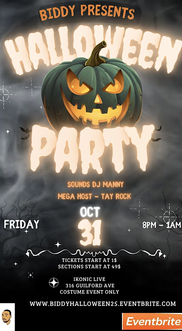 Biddy Presents :  Adult Halloween Party at Ikonic Live