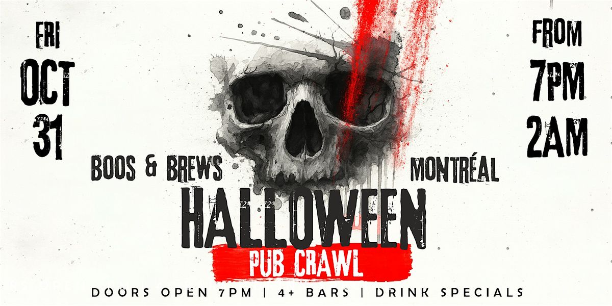 Boos & Brews Halloween Pub Crawl Montr\u00e9al 2025