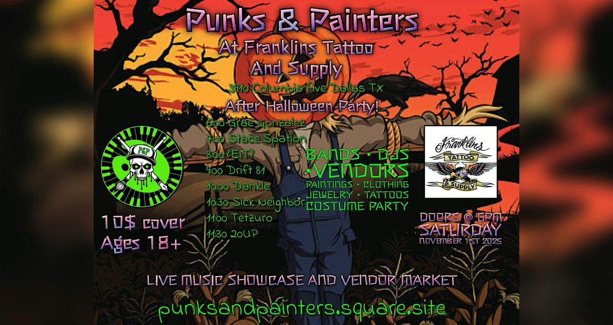 NOV 1ST Punks & Painters at Franklin's Tattoo & Supply