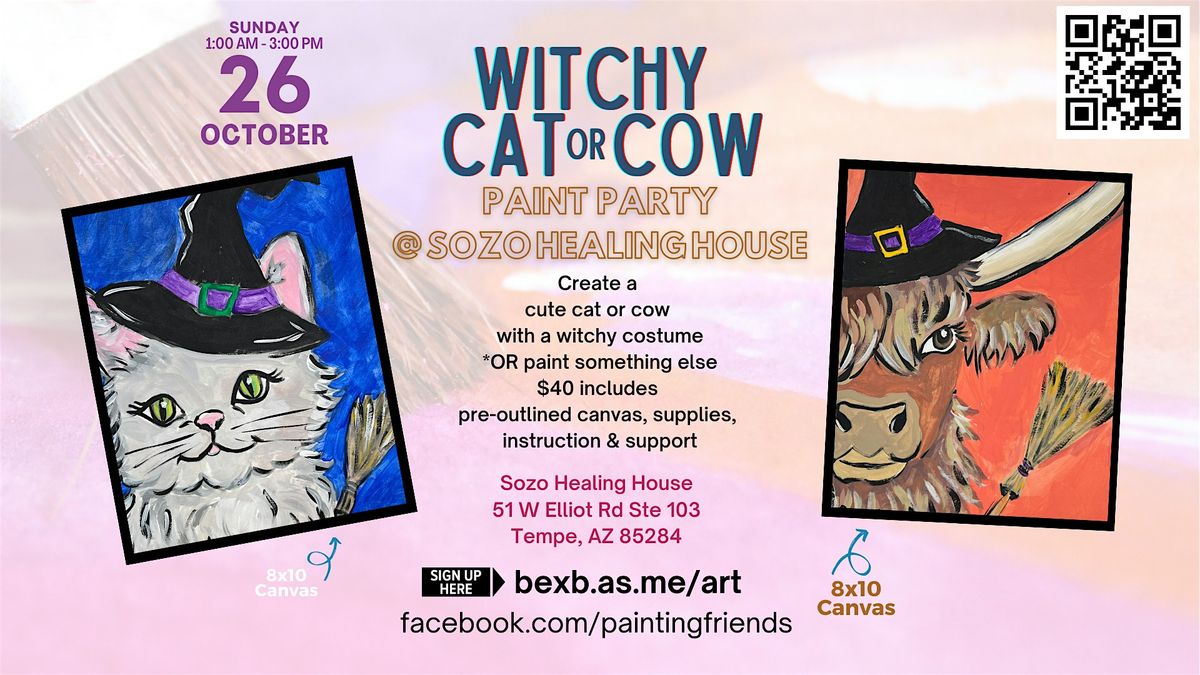 Paint Party: Witchy Kitty or Halloween Highlander