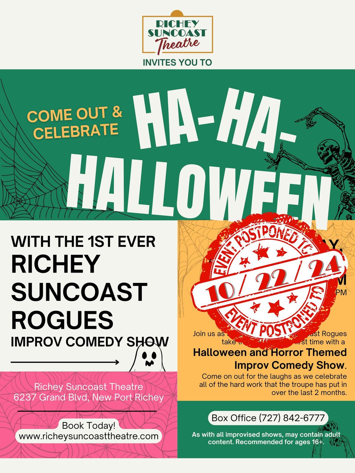 Ha-Ha-Halloween with Richey Suncoast Rogues Improv Comedy Troupe LIVE @ Richey Suncoast Theatre