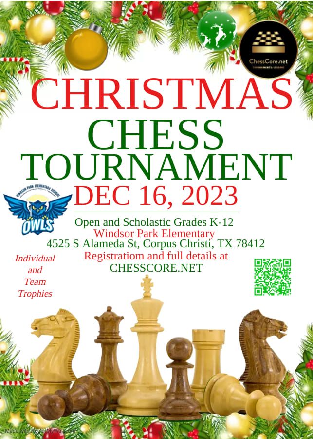 Christmas Chess Tournament PTA Windsor Park Elementary School, Corpus