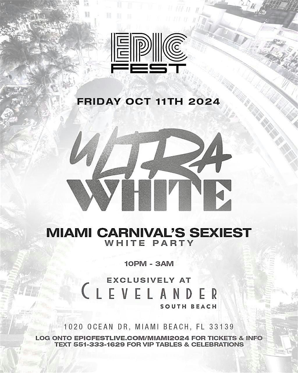ULTRA WHITE 2025 | The Biggest All White Party Miami Carnival