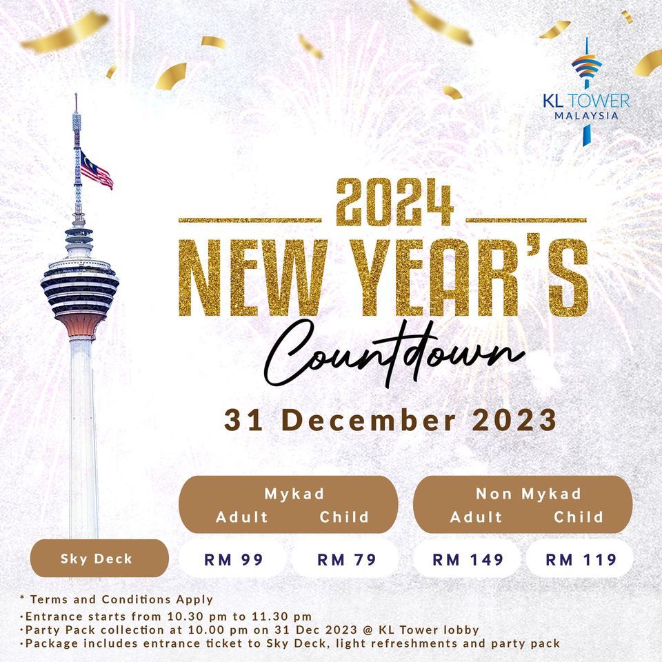 2024 New Years Countdown Menara Kuala Lumpur(K.L.Tower) December 31