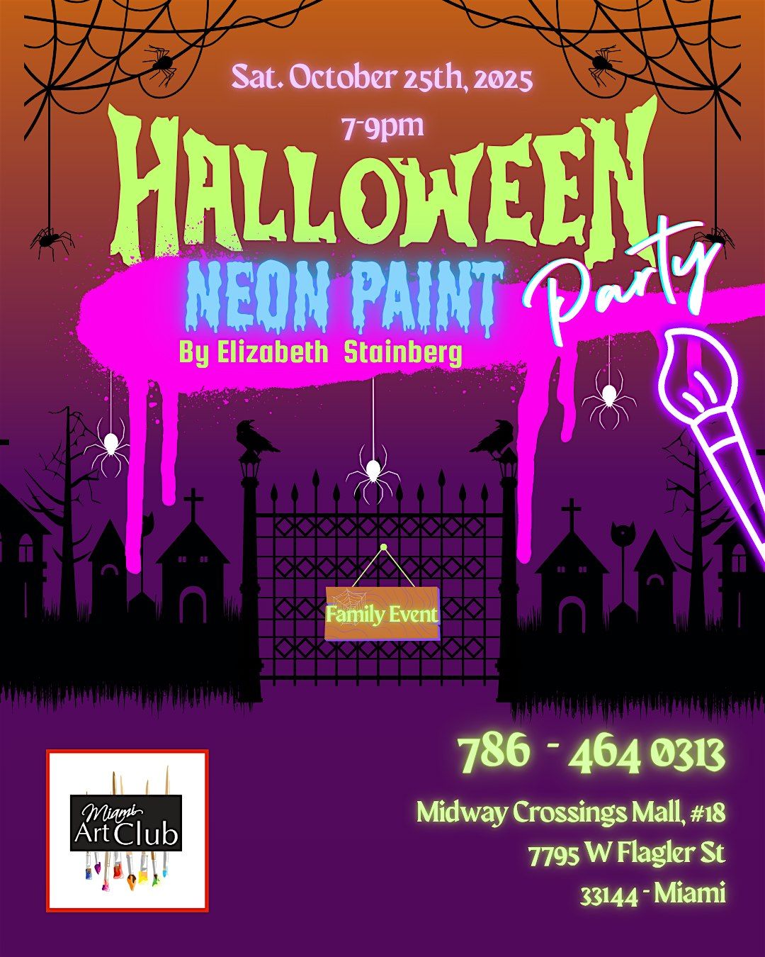 Halloween Neon Paint Party - Family Event