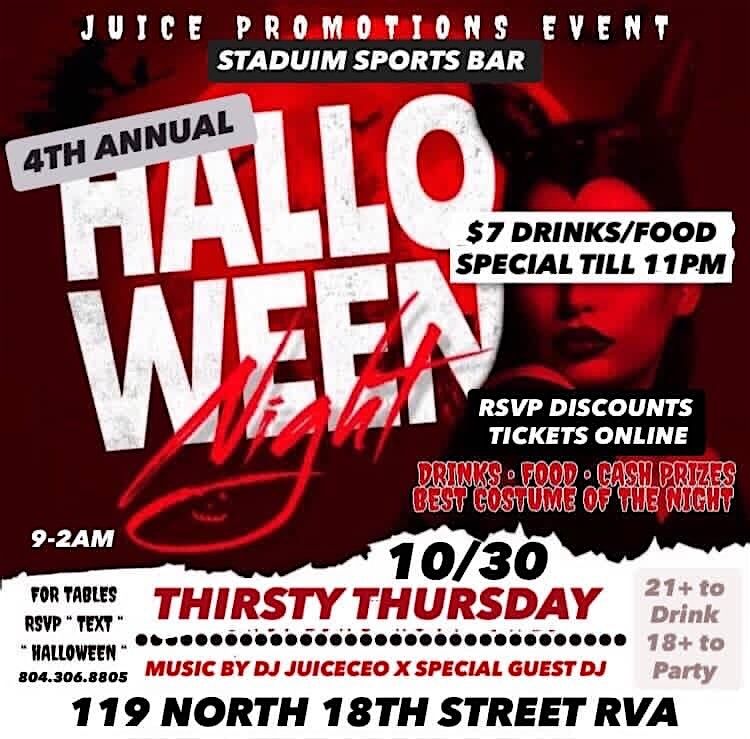 4ThAnnual Halloween\u201925 at STADIUM SPORTS BAR