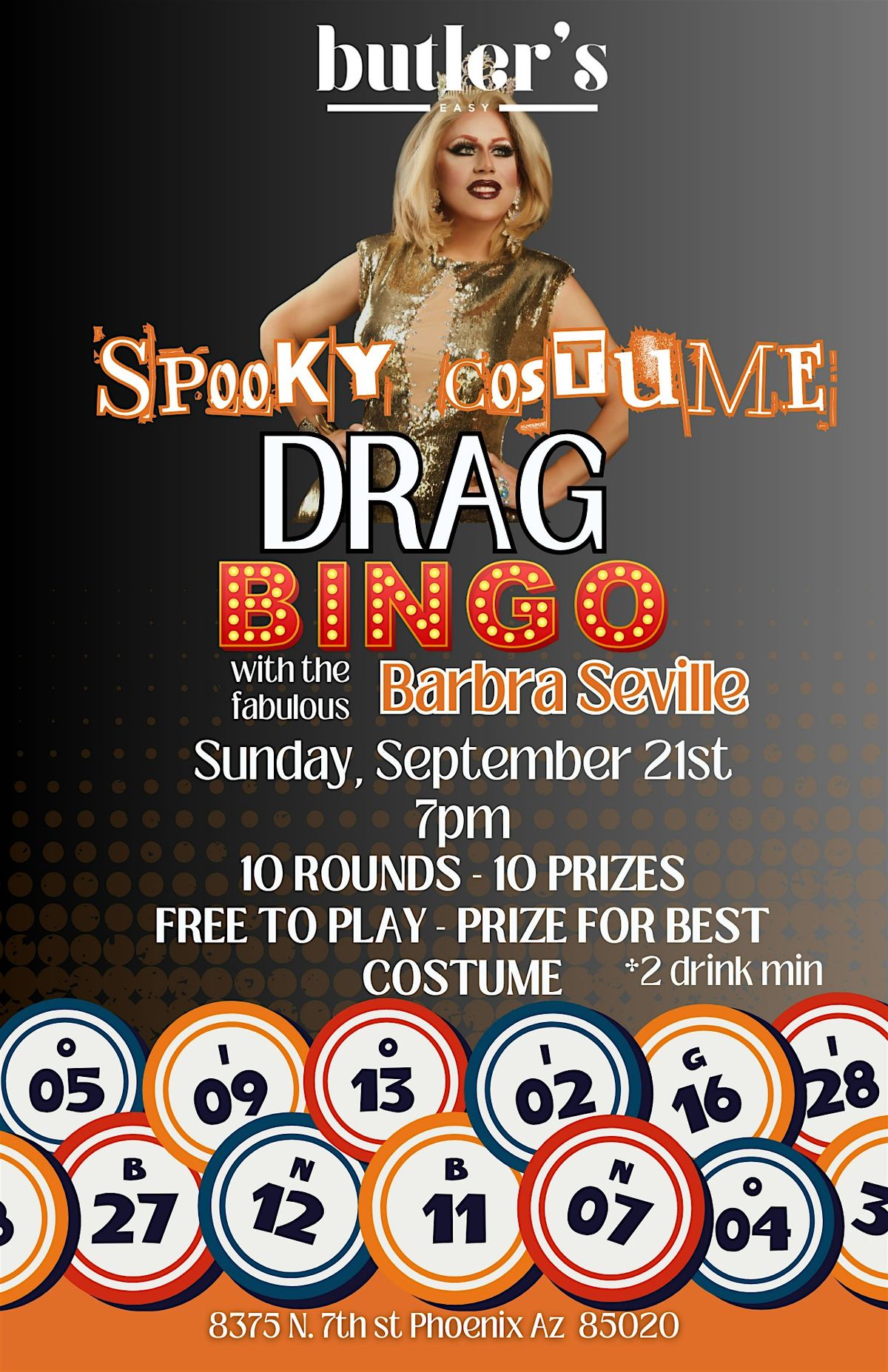 SCARY Drag Bingo at Butler's Easy - Barbraween!
