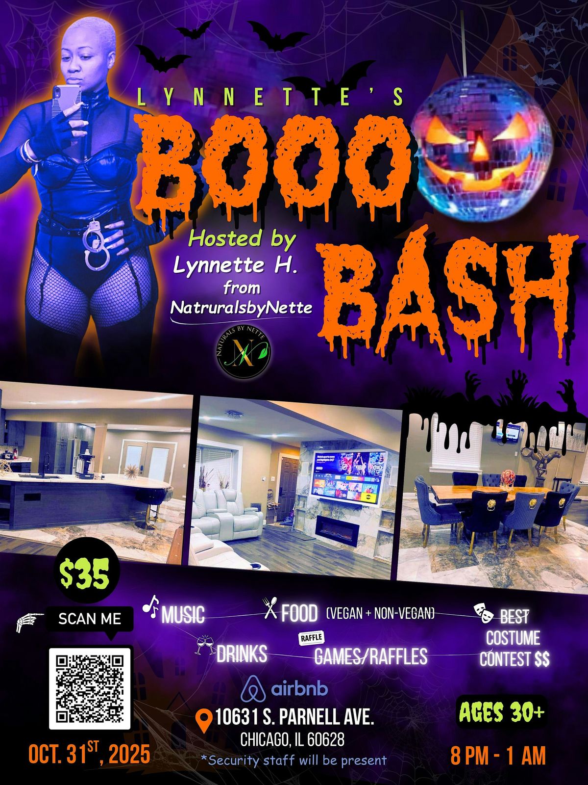 Lynnette's BOOO BASH!(Chicago Airbnb) Hosted by NaturalsbyNette!