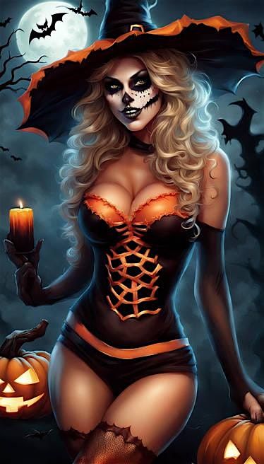 Day 2 Naughty lingerie Halloween party