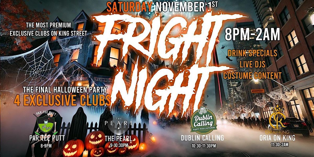 FRIGHT NIGHT: Toronto Halloween Bar Crawl | Saturday, November 1st