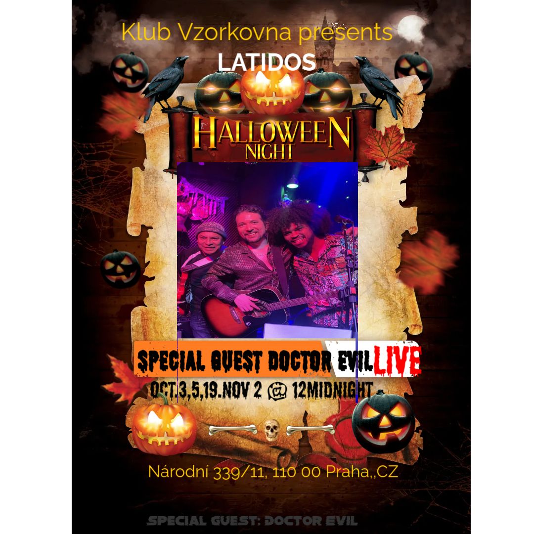 October Latidos Halloween party with special guest Doctor Evil