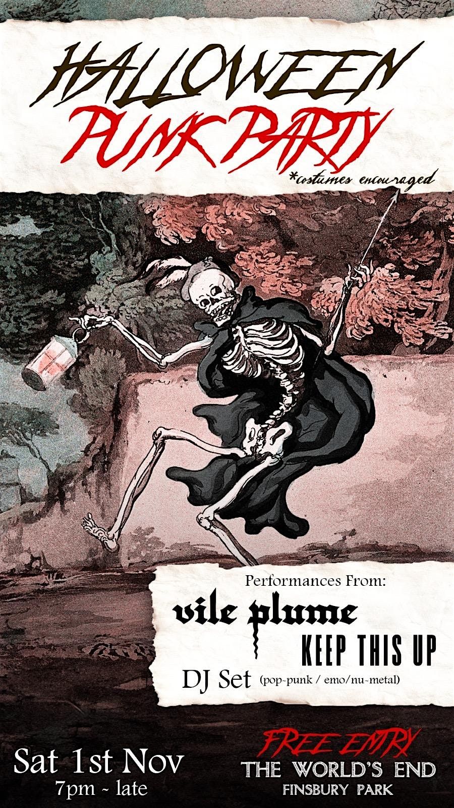 Halloween Punk Party - Free Entry at The World\u2019s End, Finsbury Park, London