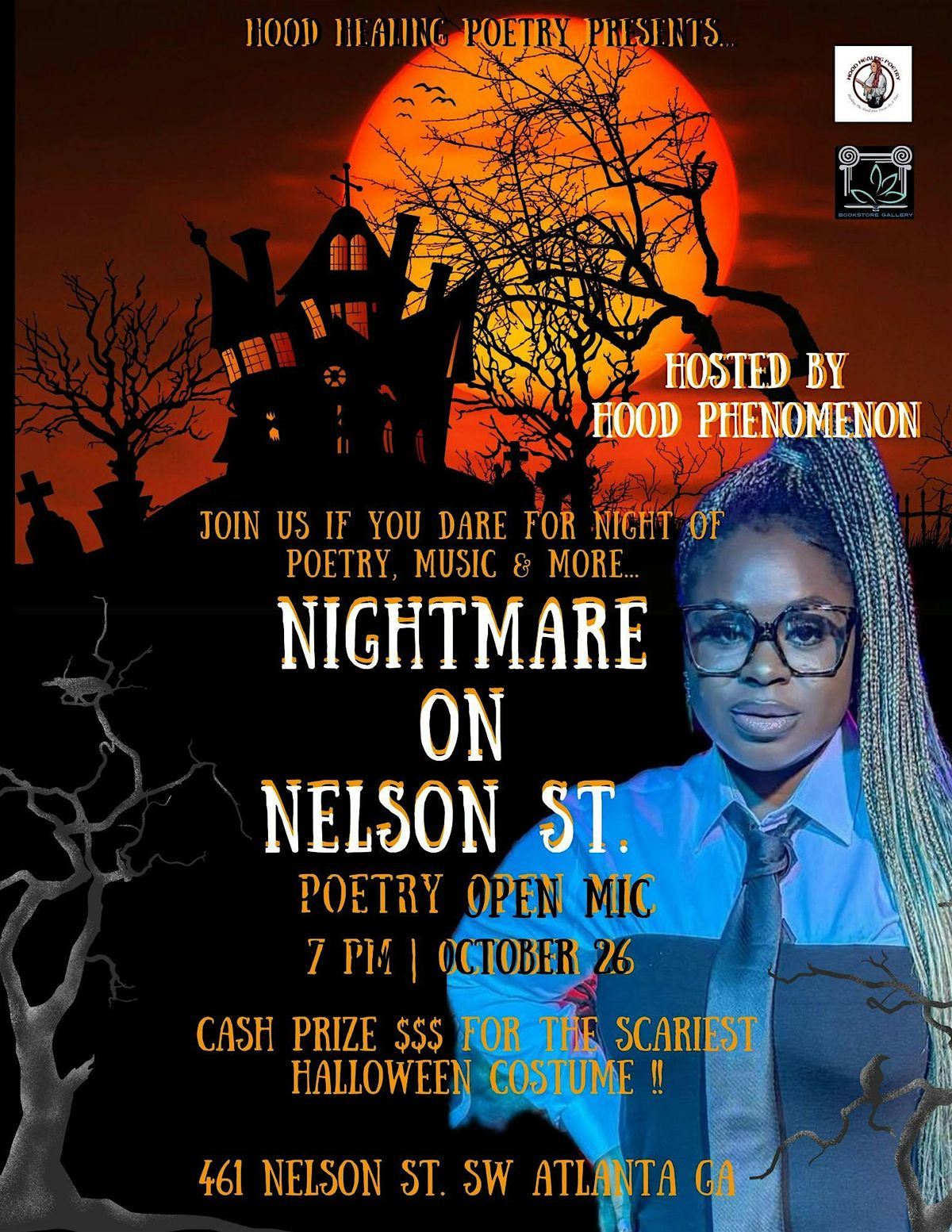 Hood Healing Poetry Presents: Nightmare On Nelson OPEN MIC