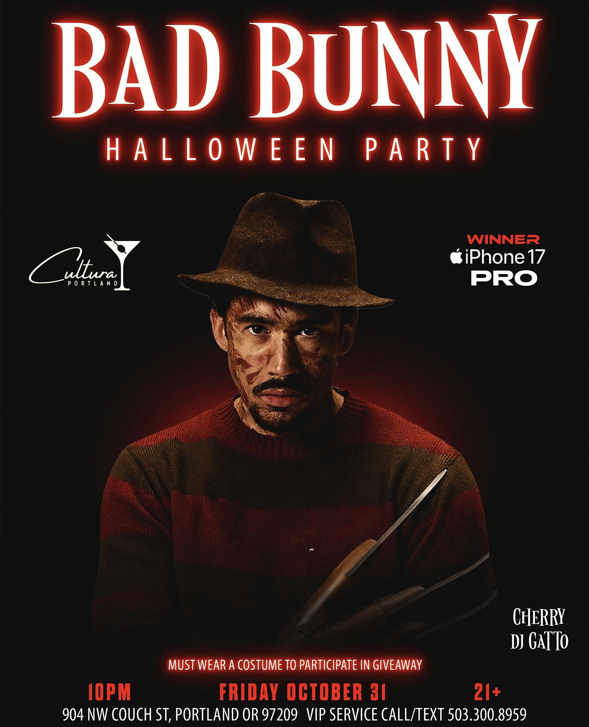 Bad Bunny Halloween theme party Giving AWAY IPHONE 17 PRO