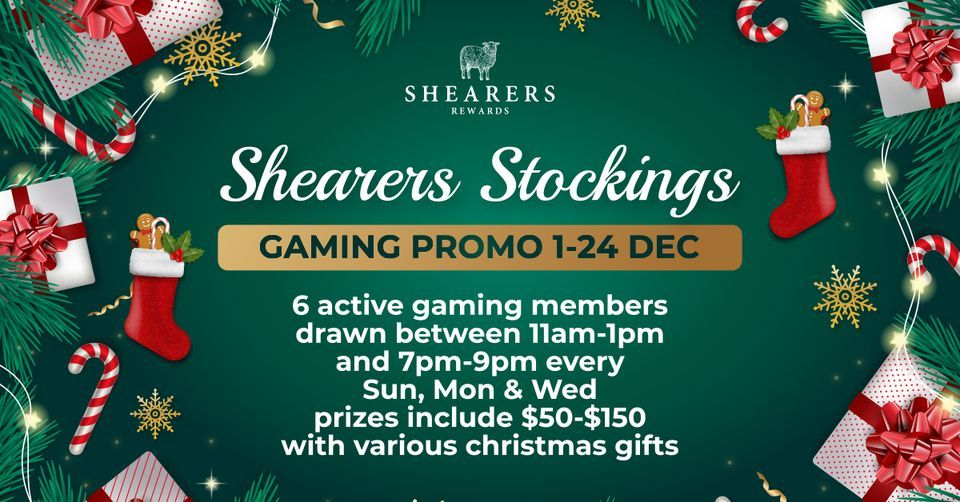 Shearers Stockings Gaming Promo Shearers Arms Tavern, Stapylton, QL