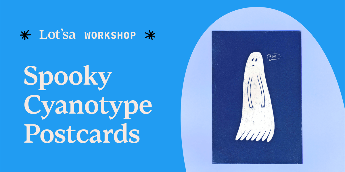 Spooky Cyanotype Postcards