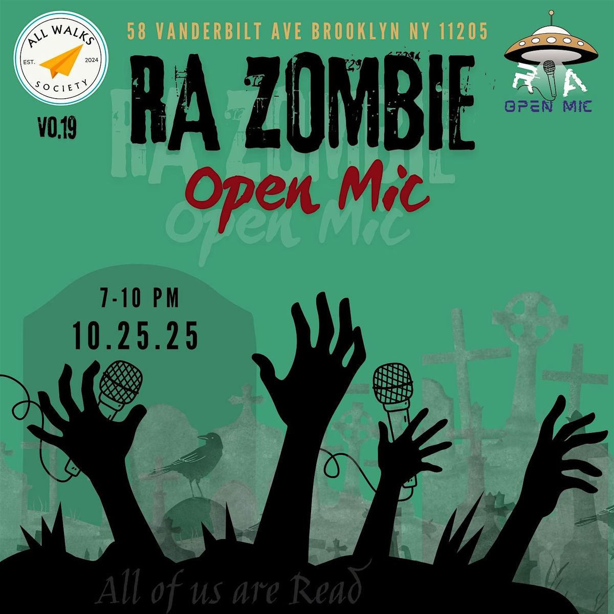 RA OPEN MIC's Vo. 19- RA Zombie Rooftop Open Mic