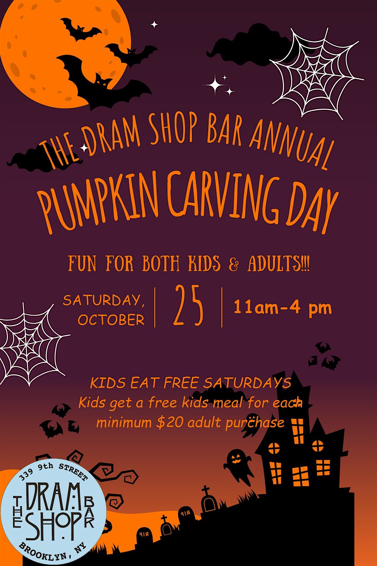 The Dram Shop Bar Annual Pumpkin Carving Day