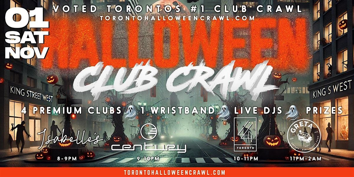 King West Halloween Club Crawl Toronto | Saturday, November 1st