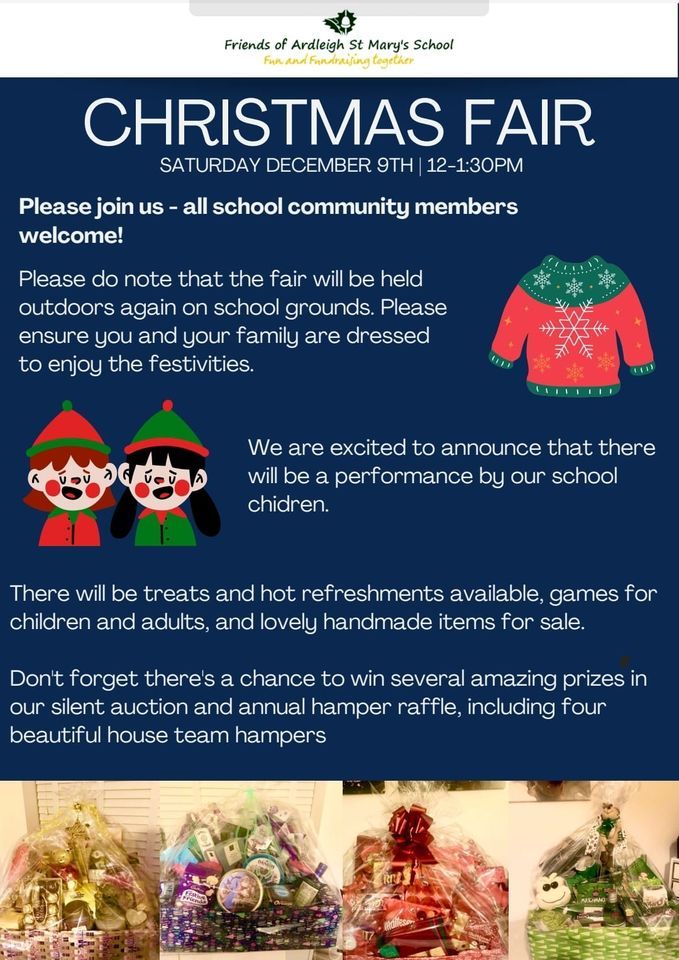 Christmas Fair Ardleigh St Marys Church of England Primary School