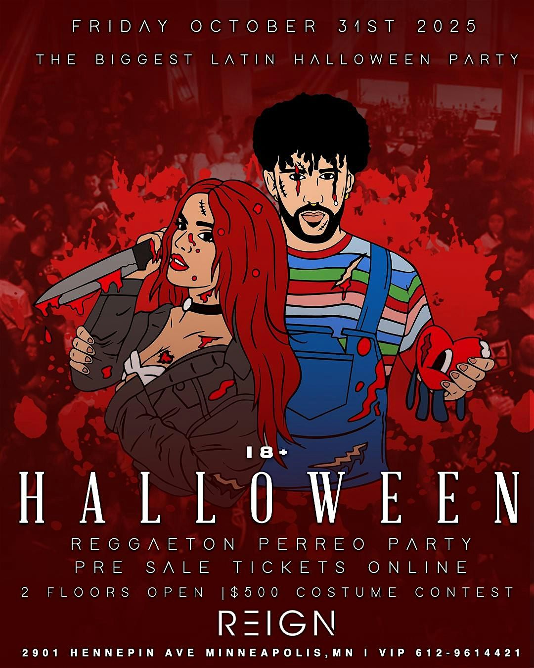 ESCAPE HALLOWEEN REGGAETON PARTY AT REIGN 18+