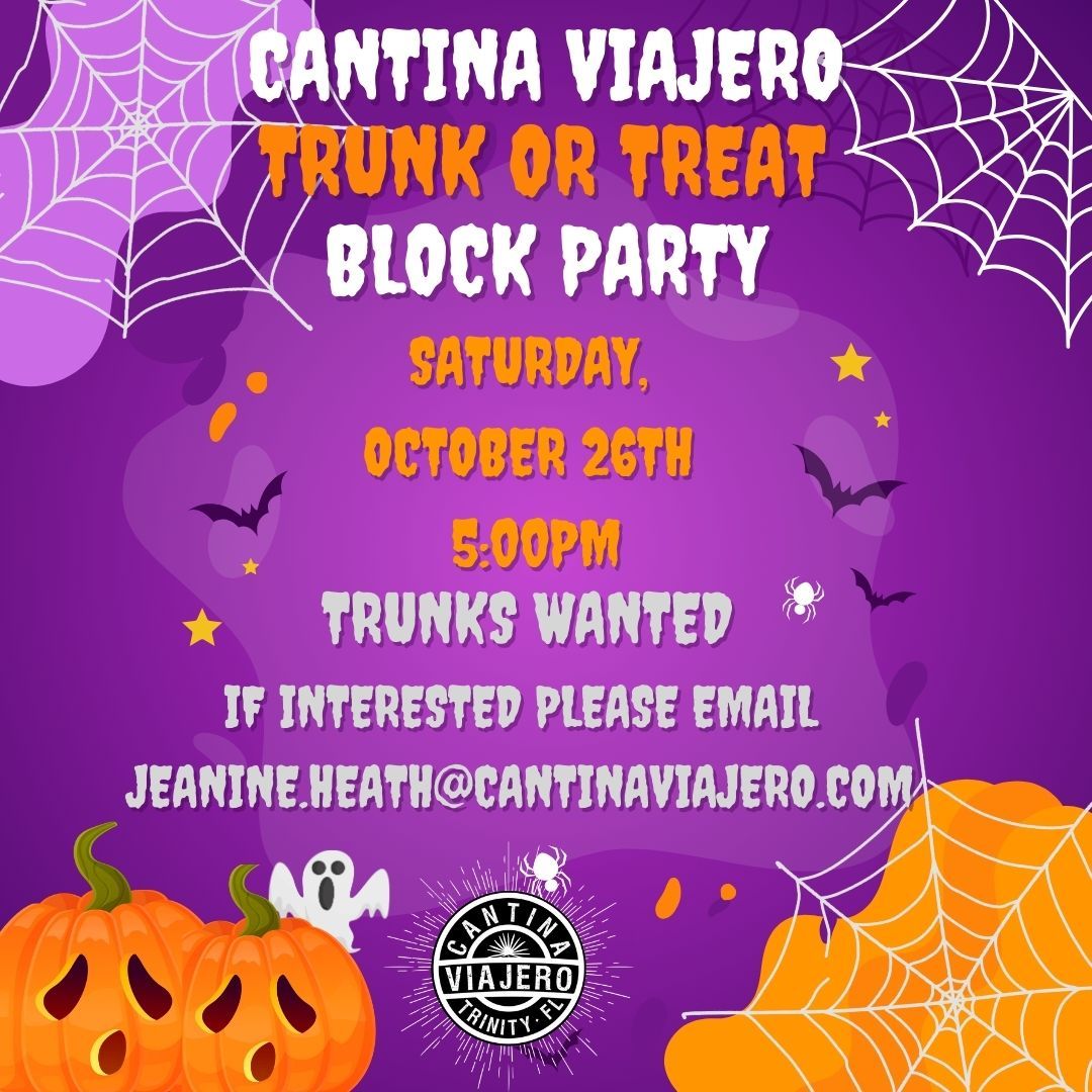 TRUNK OR TREAT BLOCK PARTY