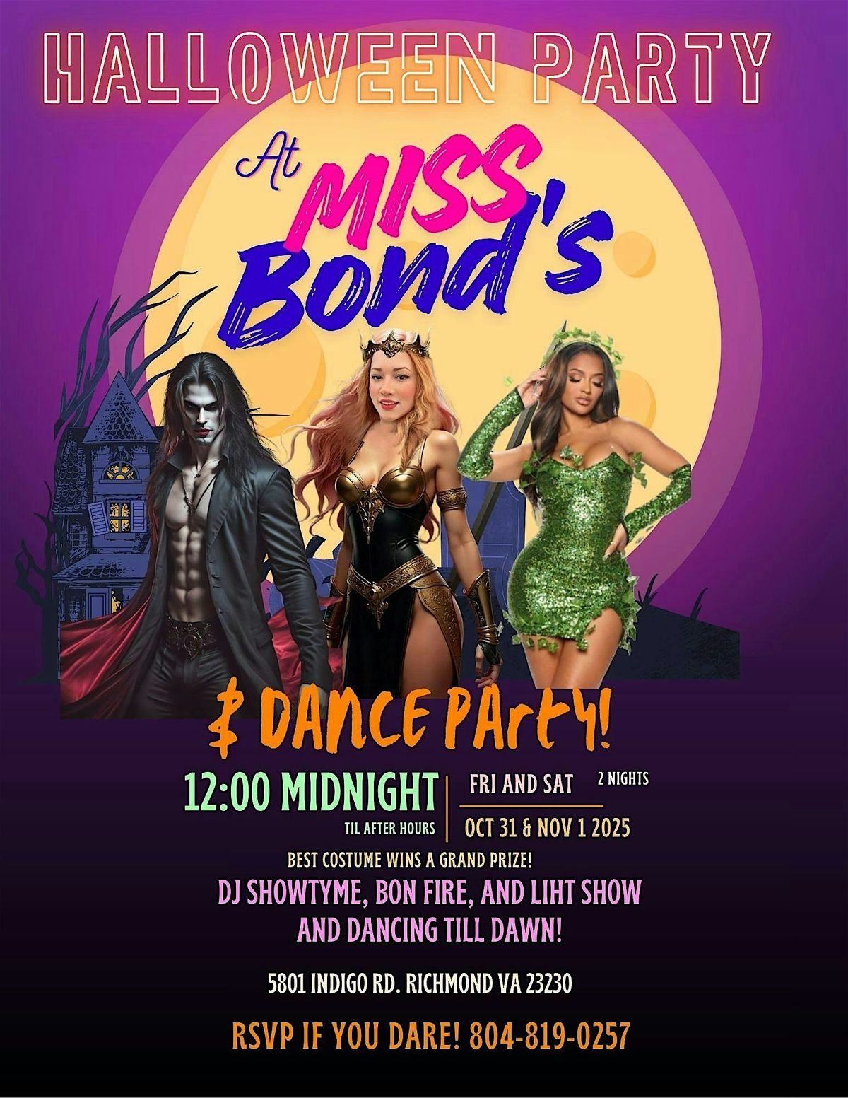 Halloween Party at Miss Bond's RVA After Party!