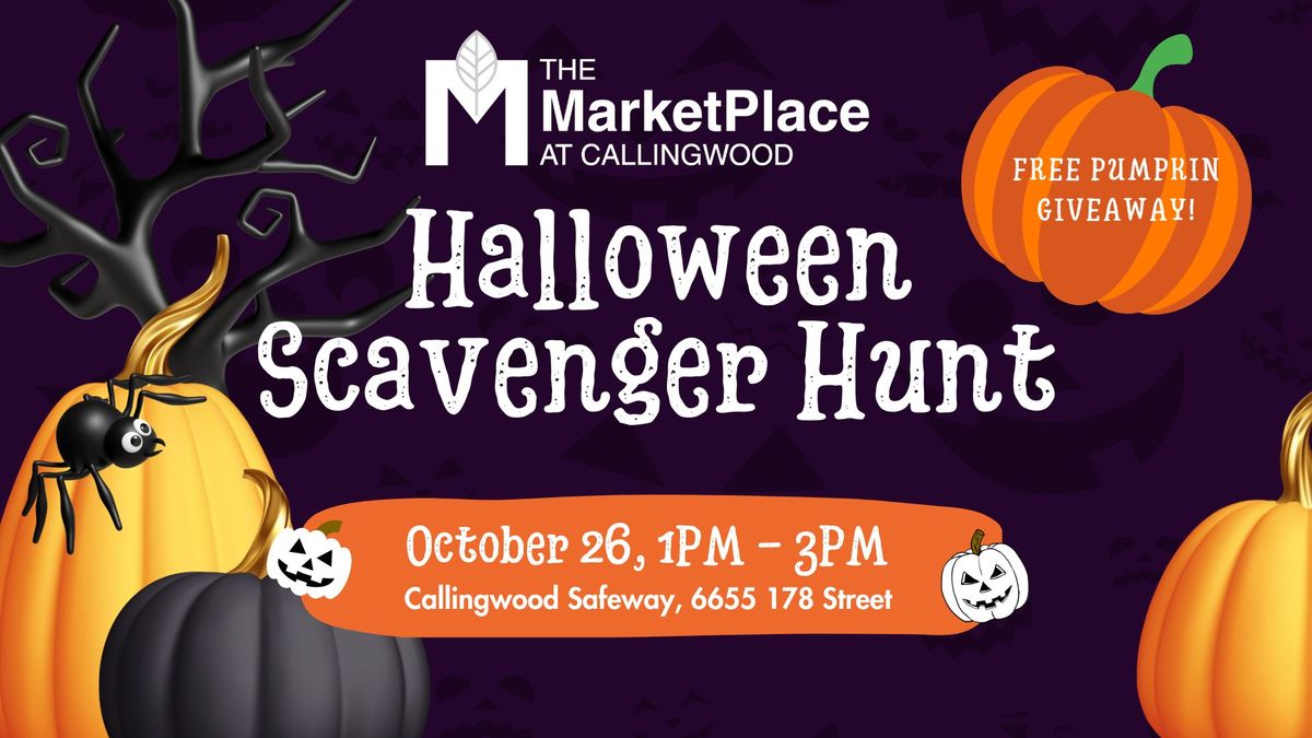 Halloween Scavenger Hunt at The Marketplace at Callingwood!