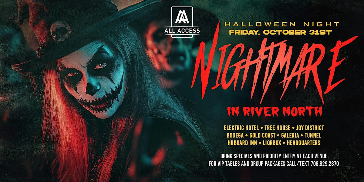 NIGHTMARE IN RIVER NORTH- Chicago's BIGGEST Halloween Bar Crawl