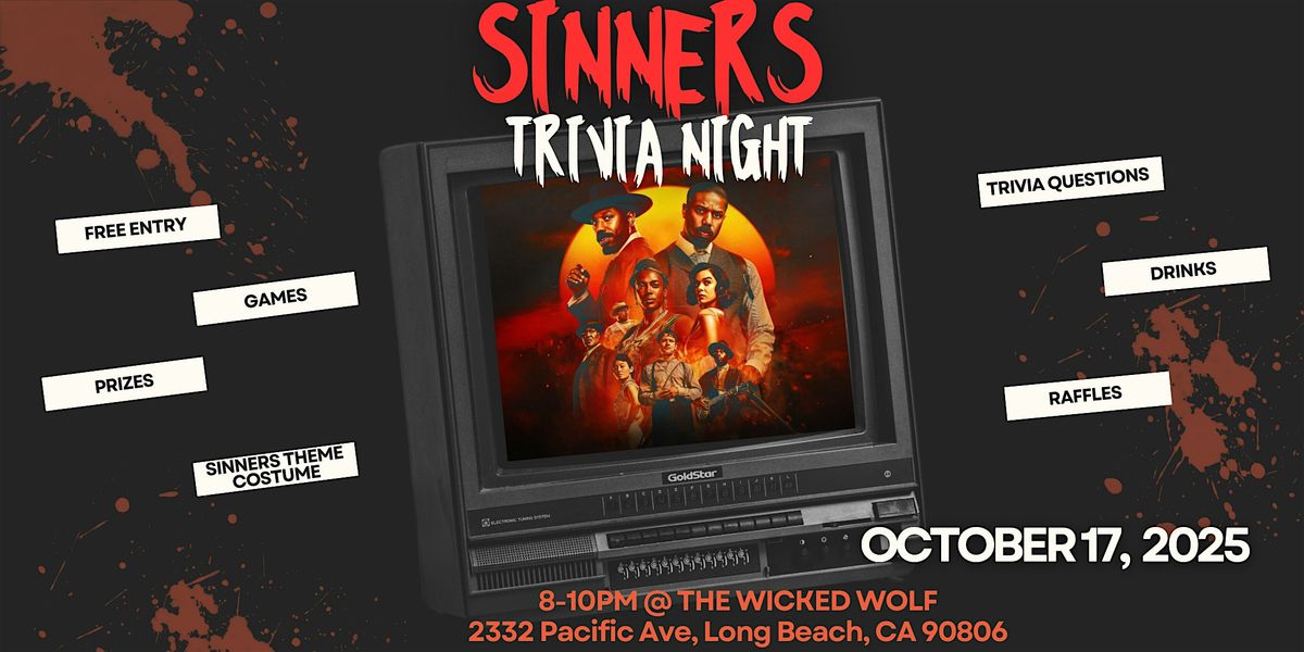 SINNERS TRIVIA NIGHT (HALLOWEEN THEMED COSTUME PARTY)