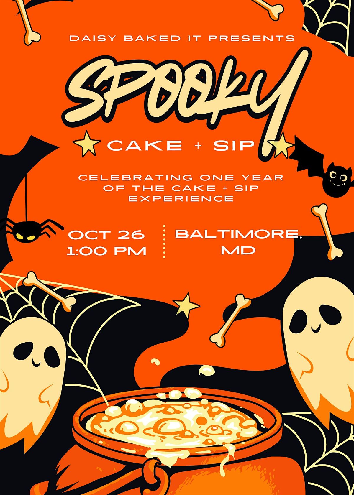 Spooky Cake + Sip: A Cake Decorating Experience