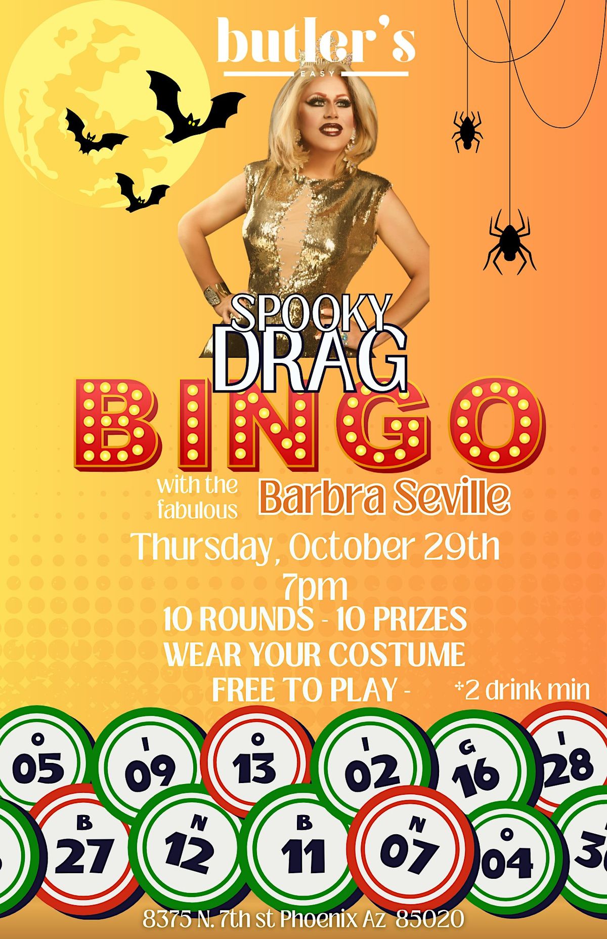 Halloween Drag Bingo at Butler's Easy!: Halloween Drag Show in Phoenix ...