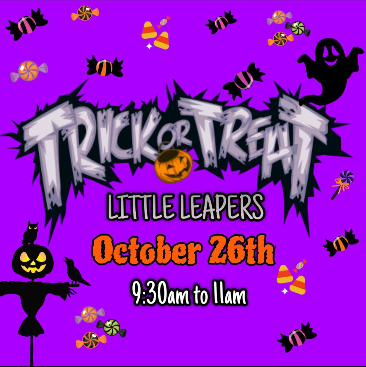 Trick or Treat Character Little Leapers Spookfest 10\/26!