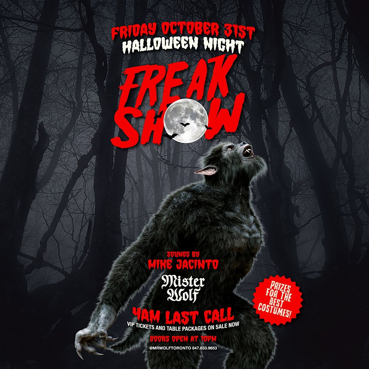 FREAK SHOW - Halloween Night at Mister Wolf
