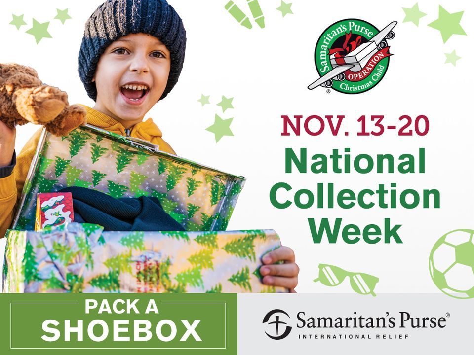 National Operation Christmas Child Collection Week November 1320