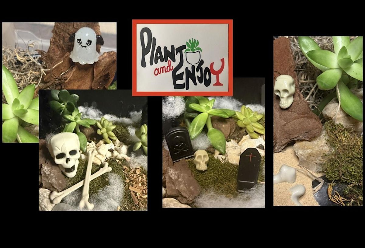 Plant and Enjoy  \u201cSpooky Terrarium \u201cLavender Acres Tasting Room, Columbia