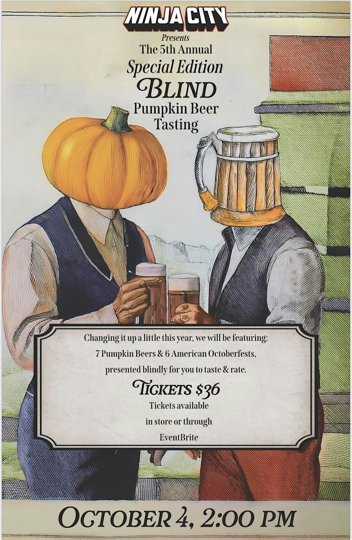 5th Annual Ninja City Blind Pumpkin Beer* Tasting