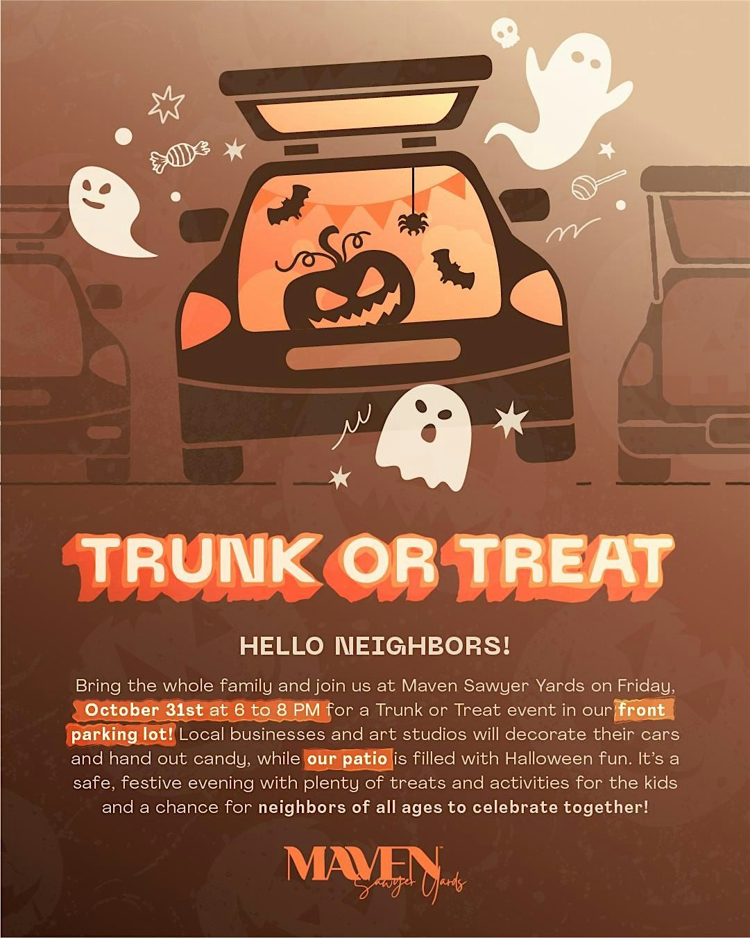 Trunk or Treat at Maven Sawyer Yards